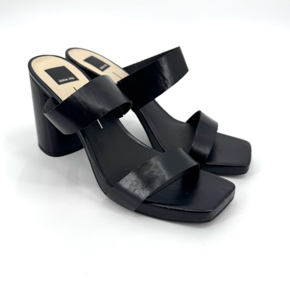 Dolce Vita Black Cataya Women's Platform Heeled Sandals Size 12